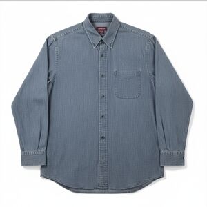 Covington Men's 100% Cotton Vintage Wash Denim Shirt Button Down XXL